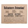 Boston British Volunteer Company, Civil War Recruitment Broadside