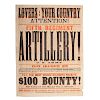 Civil War Artillery Recruitment Broadside, Fifth Regiment, US Army
