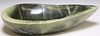 LARGE PEAR SHAPE GREEN MARBLE BOWL 6" X 25" X 13"