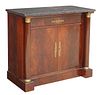 FRENCH EMPIRE STYLE MAHOGANY MARBLE-TOP SIDEBOARD