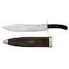 Large Bowie Knife by Schmid of Provenance, Rhode Island