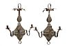 PAIR OF COUNTRY CANDLE CHANDELIERS