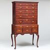 Very Rare Queen Anne Cherrywood High Chest of Drawers, Probably Hartford, Connecticut