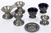 ASSORTED PEWTER OPEN SALTS, LOT OF FIVE