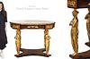 A Large 19th C. French Empire Figural Bronze Center-Table