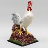 Portuguese Majolica Model of a Rooster