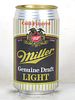 1989 Miller Genuine Draft Light Beer V2 (Test) 12oz Undocumented Bank Top Milwaukee Wisconsin