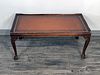 VINTAGE LEATHER TOP COFFEE TABLE