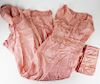 19Th C. Victorian Pink Satin Sleeveless Gown With Ruffled