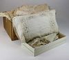 Lot Of Lace And Table Linens Incl. Crocheted Doilies And