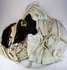 Lot Of Victorian Clothing Parts Incl.  Ribbed Velvet Vest