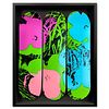 Warhol (1928-1987), "Flowers - Green/Pink" Framed Limited Edition Skateboard Triptych, Numbered and Plate Signed with Letter of Authenticity.