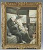 Paul Stahr watercolor of couple on train