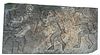 Chinese Hongshan Style Carved Hardstone Plaque, Hunters, H 6.75" W 12.25"