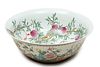 Chinese Porcelain Palace Size Famille Rose "Peach" Bowl Yongzheng Style, H 11.25" Dia. 31.25"