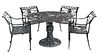 Kenneth Lynch & Sons Dolphin And Stars Patio Dining Set, 5 pcs