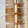 Set of 6 Slat Back Dining Chairs