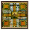 Framed Reverse on Glass Parcheesi Game Board.