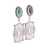 Navajo Mary Thomas Sterling & Turquoise Earrings