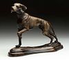 Bronze Figural Dog Pocket Watch Holder.