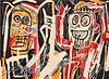 Jean-michel Basquiat Inspired Artistic Rug 4 ft 10 in x 8 ft 2 in (1.47 m x 2.49 m)