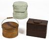 AMERICAN COUNTRY PAINTED WOODENWARE, LOT OF THREE