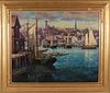 Donald Allen Mosher Oil on Canvas "Glory Days, Gloucester, Massachusetts"