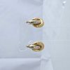 Pair of 14 Yellow and White Gold Earrings