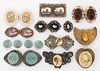 ANTIQUE / VINTAGE ART NOUVEAU AND OTHER METAL BELT / DRESS BUCKLES AND ACCESSORIES, LOT OF 15