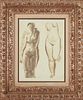 MARINO MARINI, Two Nudes, drawings on paper