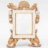 Pair of Small Italian Painted and Parcel-Gilt Mirrors