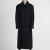 Issey Miyake Black Wool Overcoat