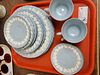 TRAY 20 PC. WEDGWOOD EMBOSSED QUEENSWARE