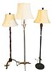 Three Continental Floor Lamps