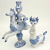 Two (2) Bjorn Wiinblad Ceramic Figure/Candle Holders from The Blue House