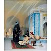 After: Jean Leon Gerome, French (1824-1904) "Pool in a Harem" Print on Canvas