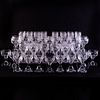 Collection of Etched Glass Stemware on Square Bases