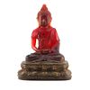 19/20th Century Chinese Cherry Amber Seated Buddha Figurine