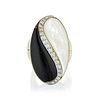 Mother of Pearl Onyx and Diamond Ring
