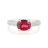 Red Spinel and Diamond Ring, AGL Certified