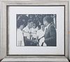 Signed Photo of Clinton Meeting JFK