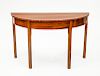 Pair of Federal Mahogany D-Shaped Console Tables