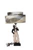 Mid Century Nubian Chalkware Dancer Genie Lamp