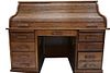 20th Century American Oak Rolltop Desk