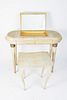 R&Y Augousti Shagreen Vanity Table and Chair
