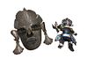 Lot of two: Metal Mask & Tribal Doll