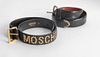 Vintage Moschino and Ralph Lauren Leather Belts