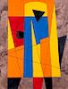 Carlos Merida 1968 Geometric Abstract Painting