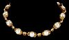 18kt. Cultured Pearl and Citrine Necklace 