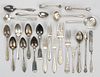 GORHAM AND OTHER AMERICAN STERLING SILVER FLATWARE AND SERVING UTENSILS, LOT OF 22